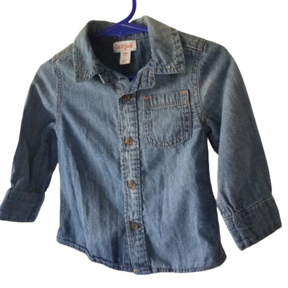 Cat & Jack Denim Shirt 18 Months 🐥 - Picture 2 of 5